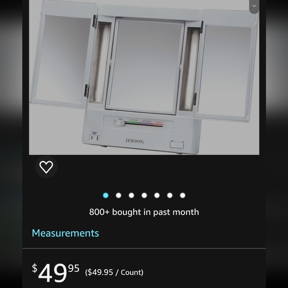 Jerdon Vanity Mirror with Lights - Picture 4 of 4